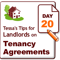Tessa's tips for landlords on tenancy agreements - day 20
