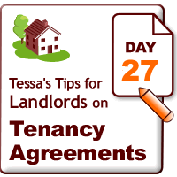 Tessa's tips for landlords on tenancy agreements - day 27