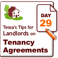 Tessa's tips for landlords on tenancy agreements - day 29