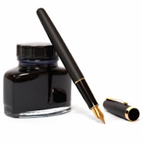 pen and ink bottle