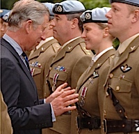 Prince Charles feels his way