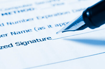 Signing tenancy agreement