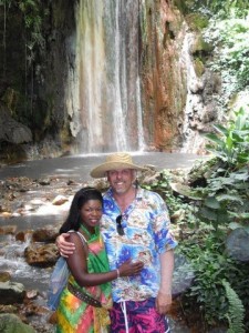 Ben and Frazzles at Diamond Falls