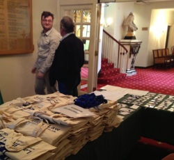 Bags and badges at the Conference