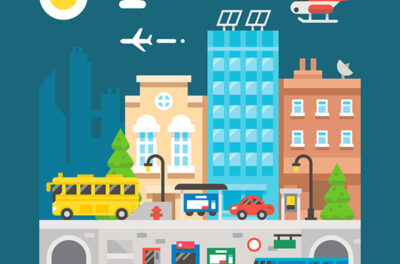 Cityscape - under and over ground